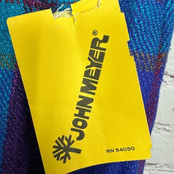 Vtg John Meyer made in USA lined plaid pleated wool midi skirt, sz 12, NWT - Picture 2 of 7